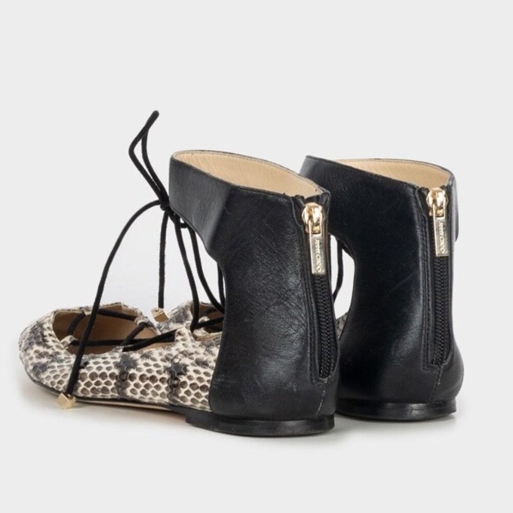 Jimmy Choo Jimmy Choo - Python Leather Ballerina … - image 4